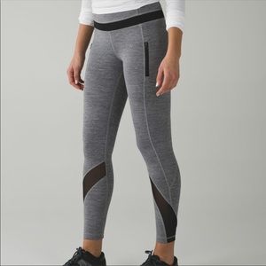 Lululemon inspire tight II mesh gray